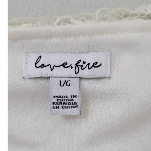 Love Fire Dress Womens Large White Lace Dress Fair\y Cottagecore Whimsical Dress - Picture 9 of 11
